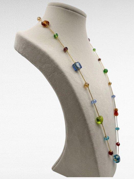 24 carats - verre de Murano, Or jaune - Collier - collier, Antiquités & Art, Art | Objets design
