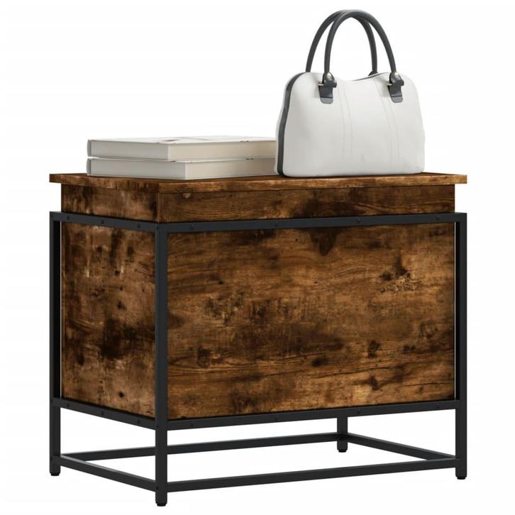 vidaXL Opbergbox met deksel 60x40x51,5 cm bewerkt hout, Doe-het-zelf en Bouw, Kratten en Dozen, Nieuw, Verzenden