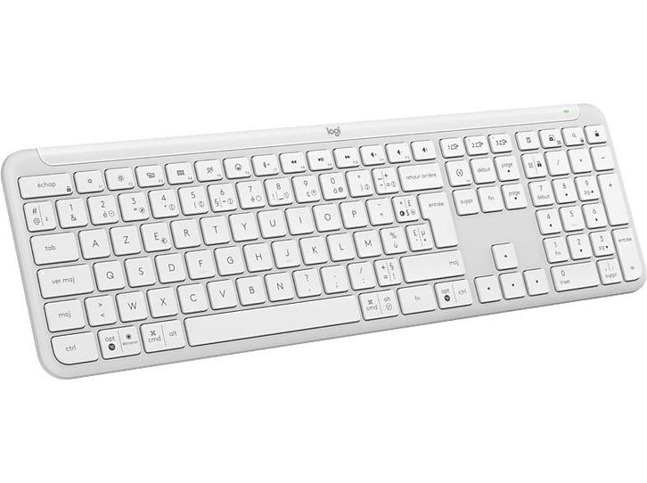 Logitech - Draadloos toetsenbord - Azerty - Wit, Computers en Software, Toetsenborden, Draadloos, Azerty, Nieuw, Verzenden