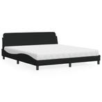 vidaXL Bed met matras stof zwart 180x200 cm, Huis en Inrichting, Slaapkamer | Bedden, Verzenden, Nieuw
