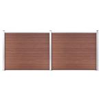 vidaXL Schuttingpanelenset 353x146 cm HKC bruin, Verzenden, Nieuw