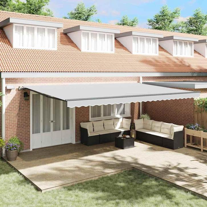 vidaXL Zonnescherm met Antraciet 6 x 3 m Metaal, Tuin en Terras, Zonneschermen, Nieuw, Verzenden