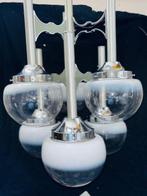 Plafondlamp - Opaline glas - Design van een jaren 70-luster, Antiek en Kunst
