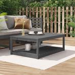 vidaXL Table de jardin gris 121x82,5x45 cm bois massif, Verzenden