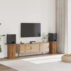 vidaXL Speakerstandaards 2 st 30x30x60 cm hout artisanaal, Audio, Tv en Foto, Luidsprekerboxen, Verzenden, Nieuw