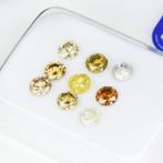 9 pcs Diamant (Kleurbehandeld) - 0.79 ct - Rond - Fancy, Nieuw