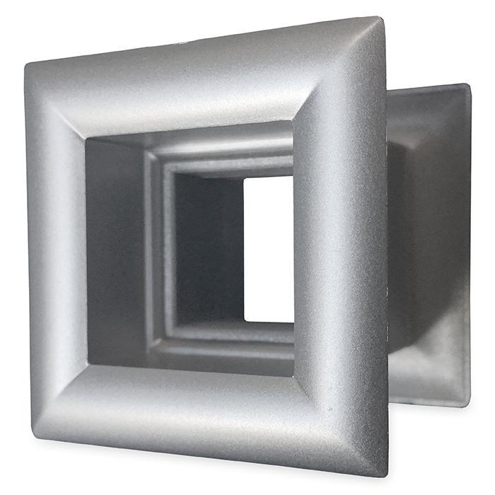 Vierkant deurrooster 29 x 29mm - kunststof metallic grijs, Doe-het-zelf en Bouw, Ventilatie en Afzuiging, Nieuw, Verzenden