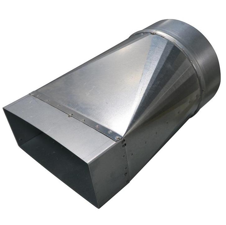 Verloopstuk Asymmetrisch van 220mm x 80mm naar rond Ø 150mm, Doe-het-zelf en Bouw, Overige Doe-Het-Zelf en Bouw, Nieuw, Verzenden