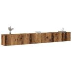 vidaXL 3-delig Tv-meubelset wandmontage bewerkt hout oud, Verzenden, Nieuw