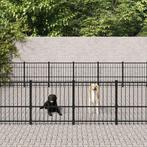 vidaXL Hondenkennel voor buiten 33,87 m² staal, Verzenden, Nieuw