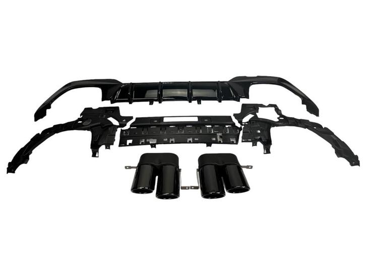 DIFFUSER + UITLAATSTUKKEN ZWART GESCHIKT VOOR BMW 3 SERIE G2, Autos : Divers, Accessoires de voiture, Envoi