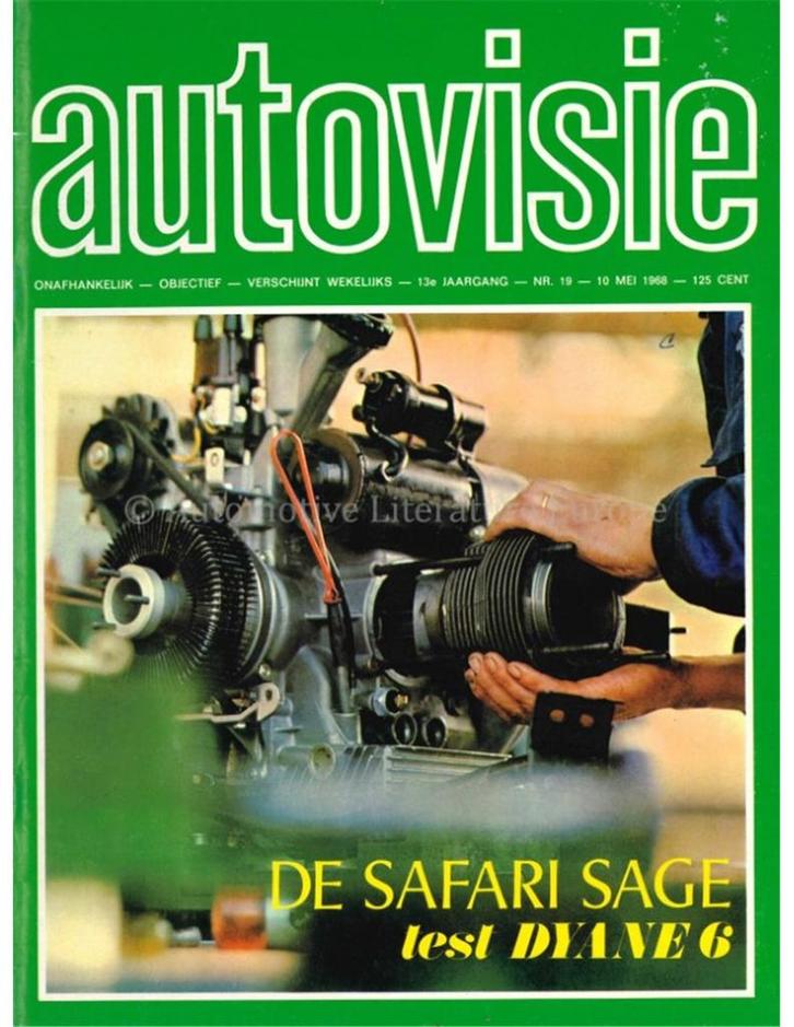 1968 AUTOVISIE MAGAZINE 19 NEDERLANDS, Livres, Autos | Brochures & Magazines, Enlèvement ou Envoi