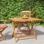 vidaXL Table pliable de jardin 90x90x75 cm bois dacacia, Neuf, Verzenden