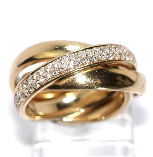 Ring - 18 karaat Geel goud -  1.20ct. tw. Diamant, Handtassen en Accessoires, Ringen