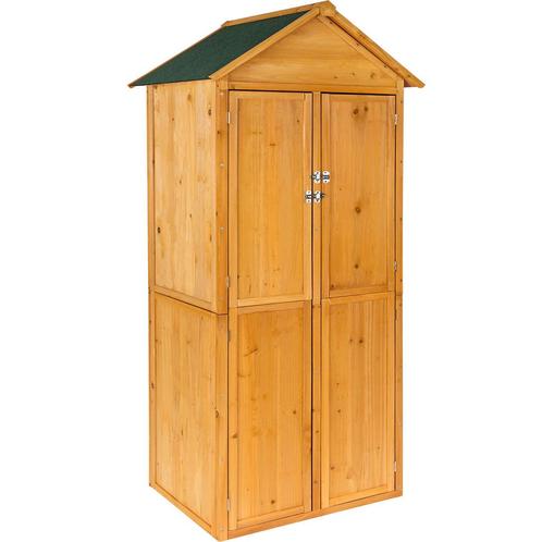 tectake Tuinkast met puntdak - bruin, Tuin en Terras, Tuinhuizen, Verzenden