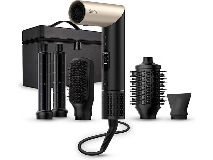 Silkn SilkyAir Flex - Föhnborstel 5-in-1 - Volume- en, Huis en Inrichting, Woonaccessoires | Overige, Zo goed als nieuw, Verzenden