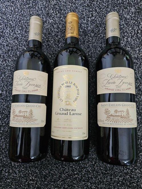 1995 Chateau Gruaud-Larose & 1997 x2 Chateau Pavie-Decesse -, Collections, Vins