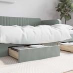 vidaXL Opberglades bed 2 st bewerkt hout en fluweel, Huis en Inrichting, Slaapkamer | Bedden, Verzenden, Nieuw