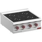 D-E7/4ID7T-N Cuisinière électrique, 4 foyers a induction, Verzenden, Cuisinière, Friteuse et Grils