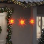 vidaXL Kerstlampen met LEDs 3 st inklapbaar rood, Verzenden