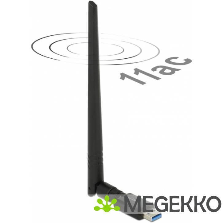 Delock 12535 USB Dualband WLAN ac/a/b/g/n Stick 867 + 300, Computers en Software, WiFi-versterkers, Nieuw, Verzenden
