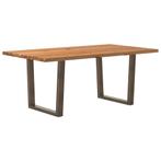 vidaXL Eettafel met natuurlijke rand 180x100x74 cm massief, Huis en Inrichting, Tafels | Eettafels, Verzenden, Nieuw
