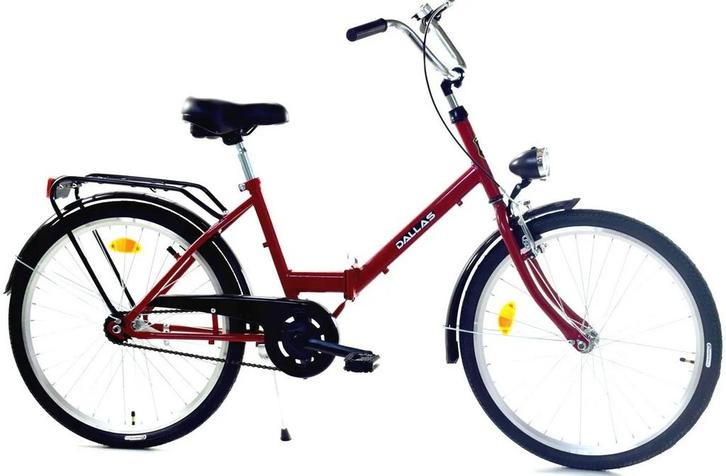 Vouwfiets - opvouwbare fiets - 24 inch - bordeauxrood, Fietsen en Brommers, Fietsen | Vouwfietsen, Nieuw, Ophalen of Verzenden