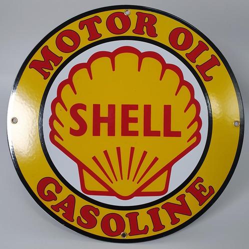 Shell vlak emaille bord, Collections, Marques & Objets publicitaires, Envoi