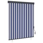 vidaXL Rolgordijn voor buiten 140x250 cm blauw en wit, Huis en Inrichting, Stoffering | Gordijnen en Lamellen, Verzenden, Nieuw