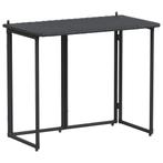 Zwarte Tuintafel Inklapbaar - Retour Deal - Terras & Balkon, Tuin en Terras, Verzenden, Nieuw, Rechthoekig
