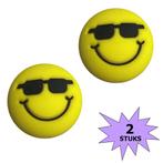 Fako Bijoux® - Tennisdemper - Emoji - Cool - 2 Stuks, Verzenden