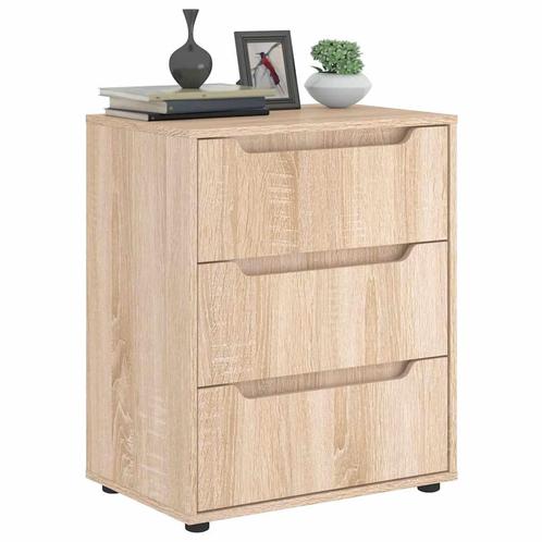 vidaXL Dressoir VISNES 60x40x73 cm spaanplaat sonoma, Huis en Inrichting, Kasten | Overige, Nieuw, Verzenden