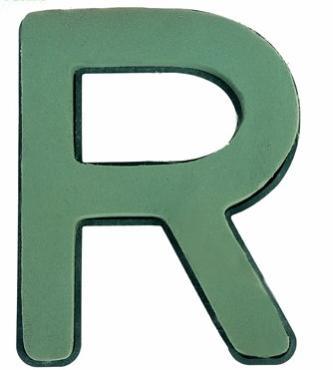 Letter r van steekschuim met bodem premier, passen niet op, Huis en Inrichting, Woonaccessoires | Kunstplanten en Kunstbloemen