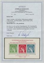 Berlijn 1949 - Wahrungsgeschädigten Block met plaatfout., Gestempeld