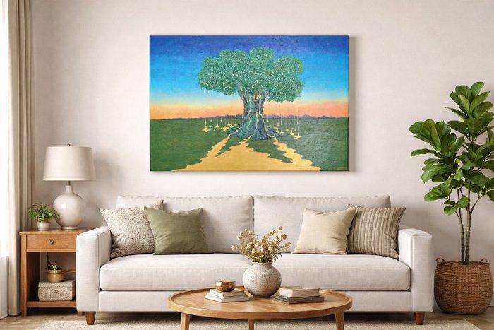 José Antonio lerta Mármol - FUENTE DE VIDA, Antiquités & Art, Art | Peinture | Moderne