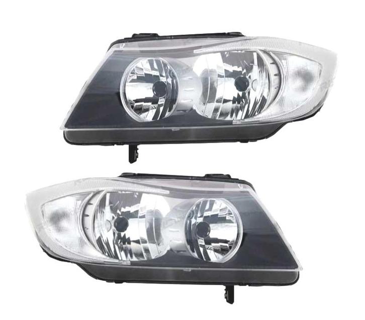 PHARES POUR BMW SÉRIE 3 E90 4P E91 TOURING 05-08 FOND CHROMÉ, Auto-onderdelen, Verlichting, Verzenden