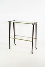 Chariot de service - Métal, Verre - Table dappoint chariot, Antiek en Kunst