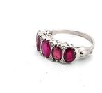Ring Platina Robijn - Diamant, Nieuw