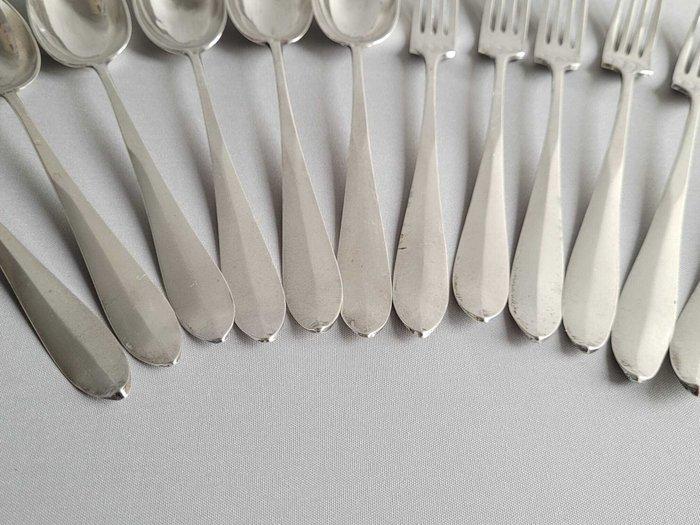 Bestekset (12) - .900 zilver, .950 zilver, Antiek en Kunst, Antiek | Zilver en Goud