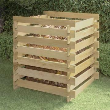 vidaXL Tuincompostbak gelat 90x90x90 cm geïmpregneerd, Verzenden