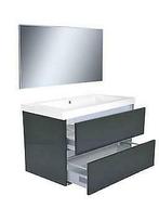 Vision meubelset (incl. spiegel) 80 cm hoogglans grijs, Huis en Inrichting, Nieuw, Ophalen of Verzenden