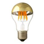 LED kopspiegel Filament lamp 4W A60 Goud Warm wit Netstroom, Huis en Inrichting, Nieuw, E27 (groot), Verzenden
