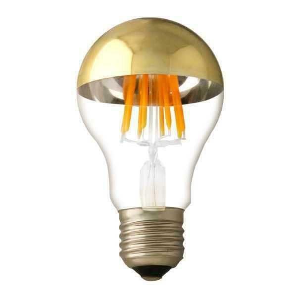LED kopspiegel Filament lamp 4W A60 Goud Warm wit Netstroom, Huis en Inrichting, Lampen | Losse lampen, Nieuw, E27 (groot), Verzenden