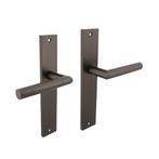 Deurklink Bastian op schild 245x45 mm blind antracietgrijs, Bricolage & Construction, Serrurerie de bâtiment & Dispositif de fermeture