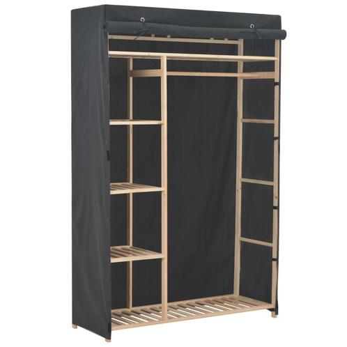 vidaXL Kledingkast 110x40x170 cm stof grijs, Huis en Inrichting, Kasten | Kleerkasten, Nieuw, Verzenden