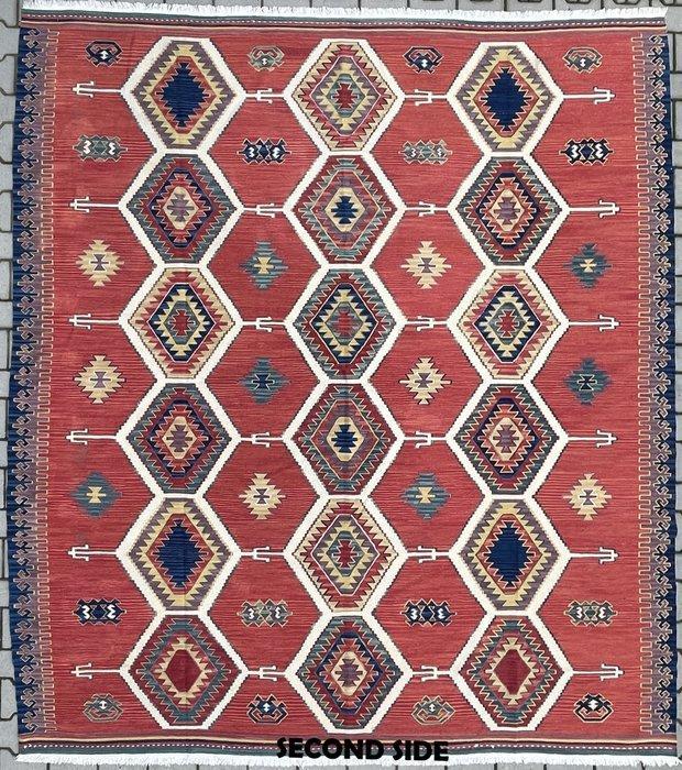 Kazak kelim - handgeweven - wol - kleurrijk kelim - fijn, Huis en Inrichting, Stoffering | Tapijten en Vloerkleden