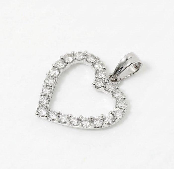 Hanger - 18 karaat Witgoud - 1.18ct. tw. Diamant, Handtassen en Accessoires, Antieke sieraden
