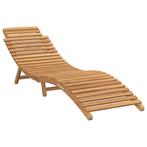 vidaXL Ligstoel Bruin 184 x 55 x 59 cm Massief Teakhout, Tuin en Terras, Verzenden, Nieuw