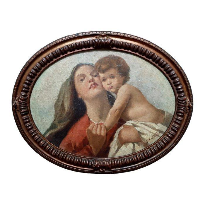 Domenico Morelli (1823-1901), Navolger van - Mater Purissima, Antiek en Kunst, Kunst | Schilderijen | Klassiek