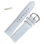 Fako - Horlogebandje - Leer - 20mm - Wit, Verzenden